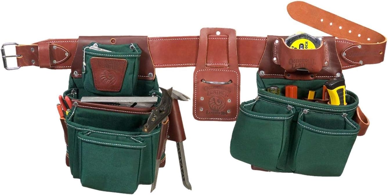 Occidental Leather 8089 OxyLights 7-Pocket Framer Tool Belt Set 1 Occidental Leather 8089 M OxyLights 7 Bag Framer Set