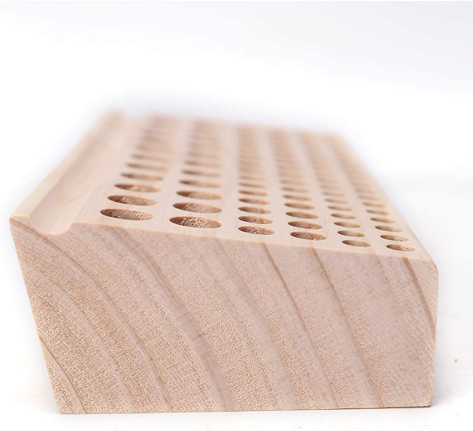 Leather Craft Tool Organizer 98 Holes Wood Stand Storage Rack Box 4 Leather Craft Tool Organizer 98 Holes Wood Stand Storage Rack Box - Image 4