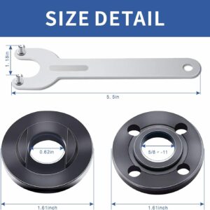 7PC Angle Grinder Wrench Nut Kit 5/8-11 for Dewalt Makita Bosch