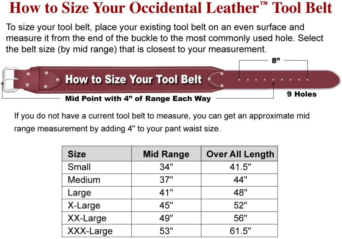 Occidental Leather 8089 OxyLights 7-Pocket Framer Tool Belt Set 2 Occidental Leather 8089 OxyLights 7-Pocket Framer Tool Belt Set - Image 2