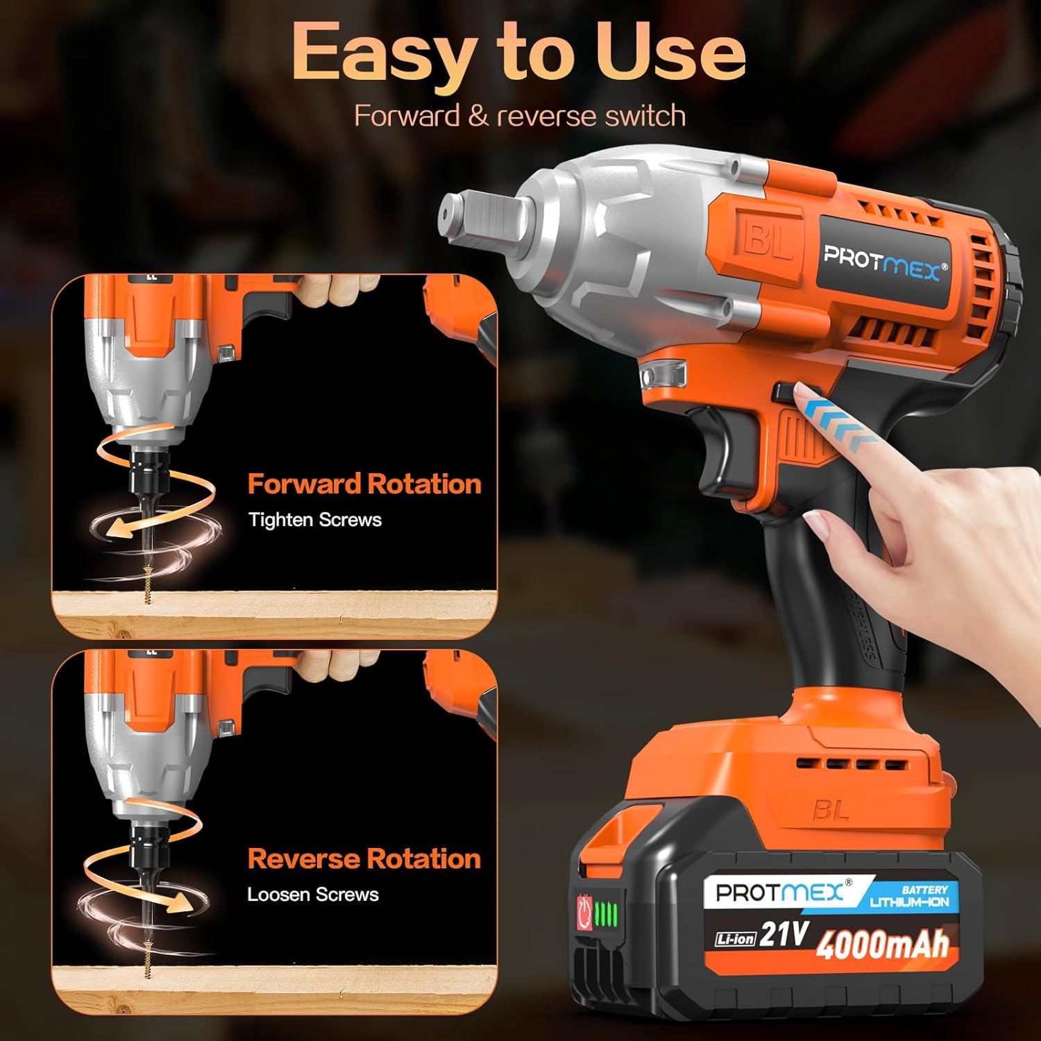 ```
21V Cordless Impact Wrench 665 Ft-lbs 2 Batteries 19pc Set
``` 7 ```
21V Cordless Impact Wrench 665 Ft-lbs 2 Batteries 19pc Set
``` - Image 7
