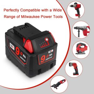 18V 9.0Ah Milwaukee Compatible Battery High Capacity Extended Runtime