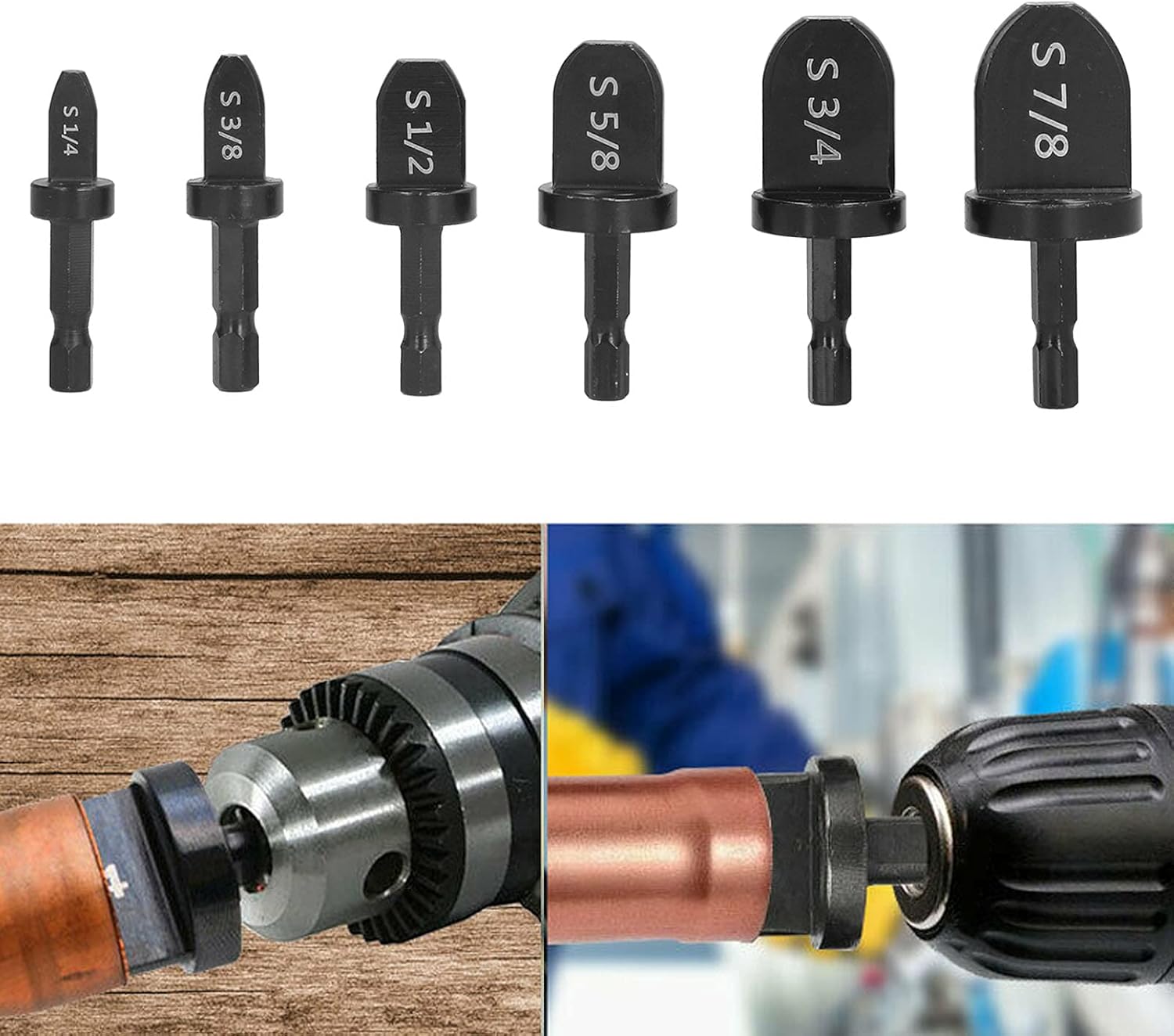 Swaging Tool Set 6PC Tube Expander Bits HVAC Copper Pipe Hex 4 Swaging Tool Set 6PC Tube Expander Bits HVAC Copper Pipe Hex - Image 4