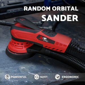 S&F 350W Orbital Sander 5-6 inch Vacuum Low Vibration Quiet