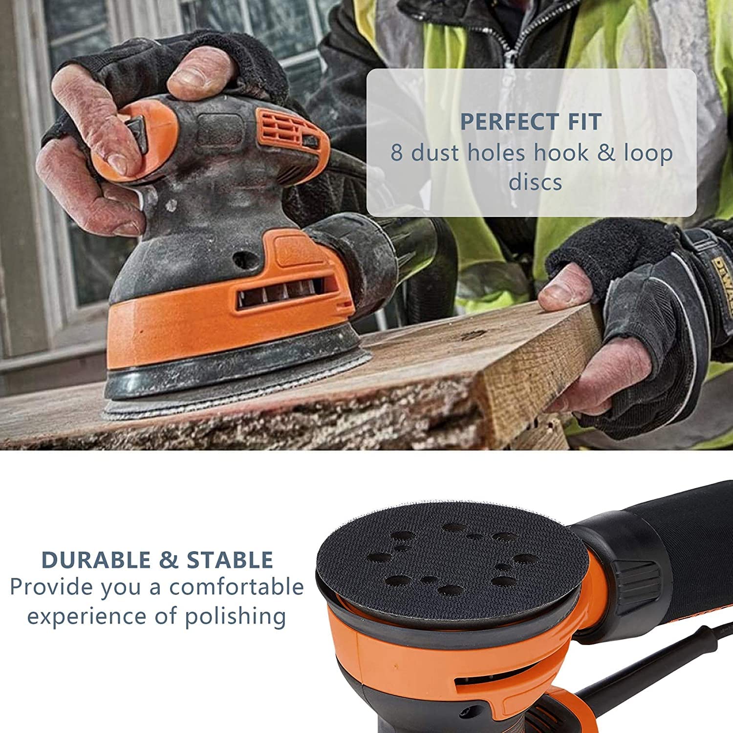 5 Inch 8 Hole Sanding Pad for Makita BO5010 BO5030K BO5041K 4 5 Inch 8 Hole Sanding Pad for Makita BO5010 BO5030K BO5041K - Image 4