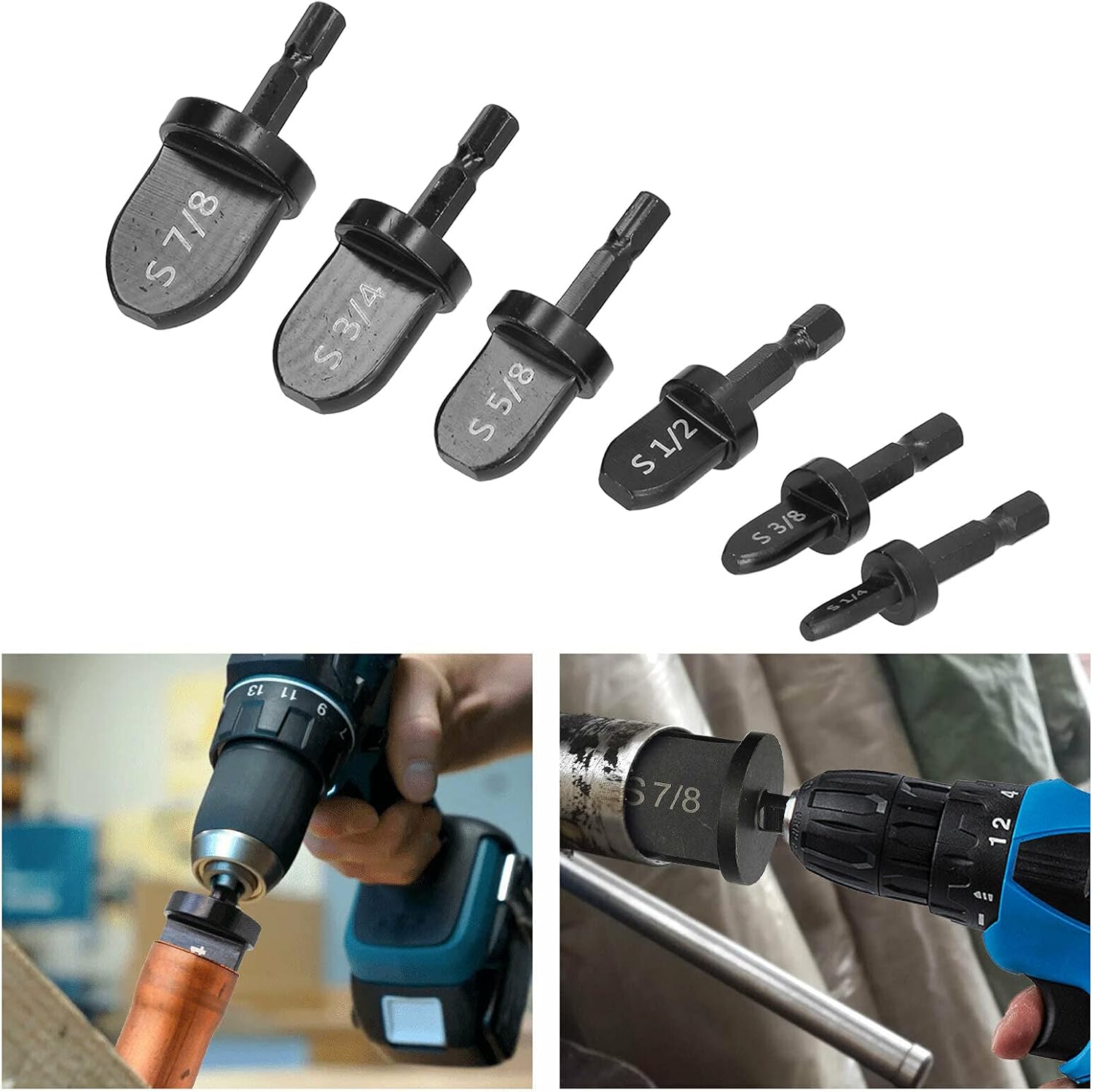 Swaging Tool Set 6PC Tube Expander Bits HVAC Copper Pipe Hex 5 Swaging Tool Set 6PC Tube Expander Bits HVAC Copper Pipe Hex - Image 5