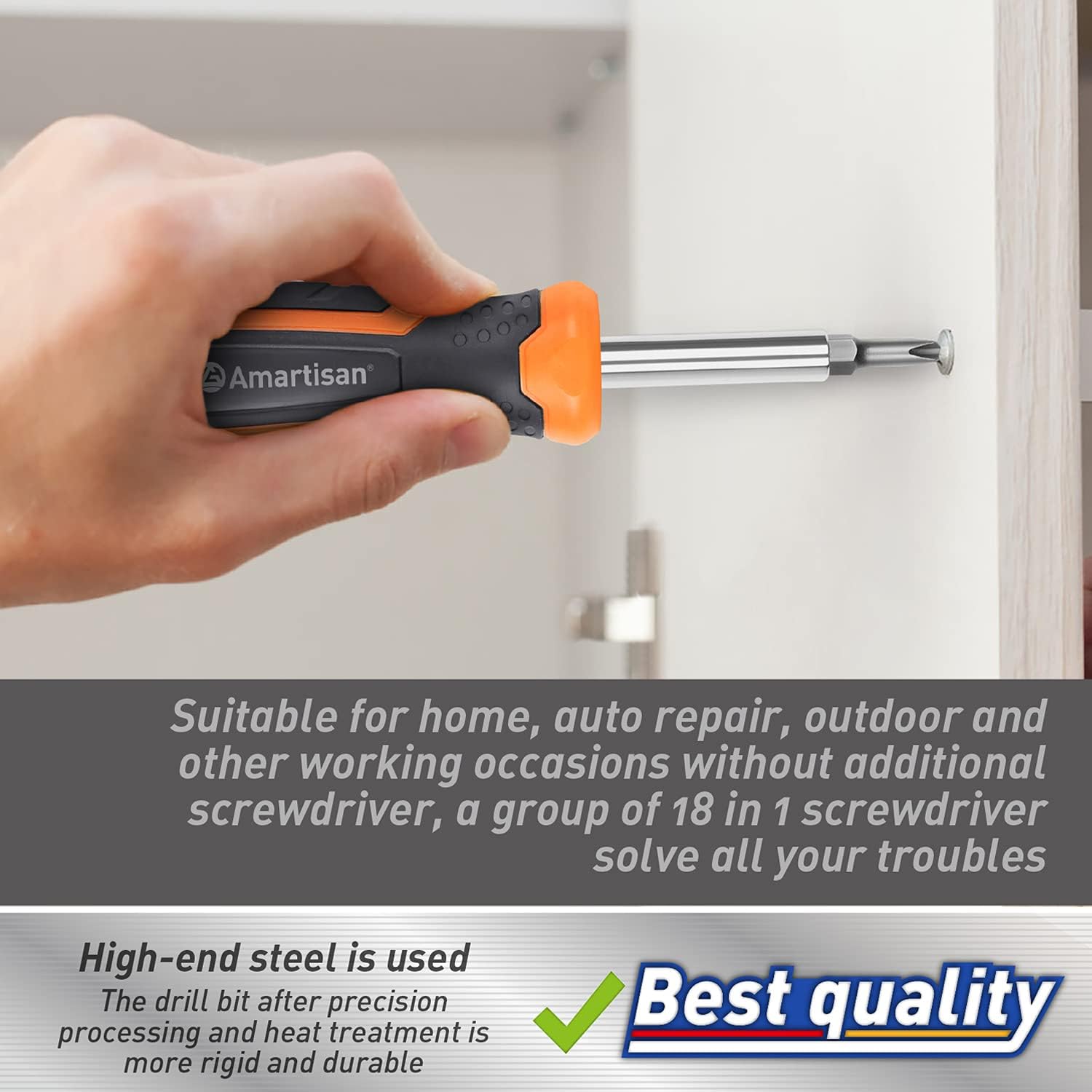 Amartisan 18-in-1 Multi-bit Screwdriver Set All-in-One Tool Kit 6 Amartisan 18-in-1 Multi-bit Screwdriver Set All-in-One Tool Kit - Image 6