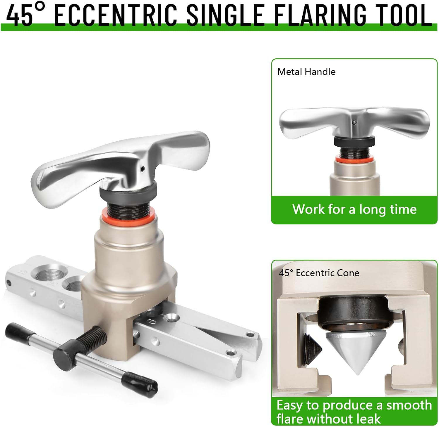 HVAC Flaring Tool Kit 5-in-1 with Pipe Cutter for Copper Brass 3 HVAC Flaring Tool Kit 5-in-1 with Pipe Cutter for Copper Brass - Image 3