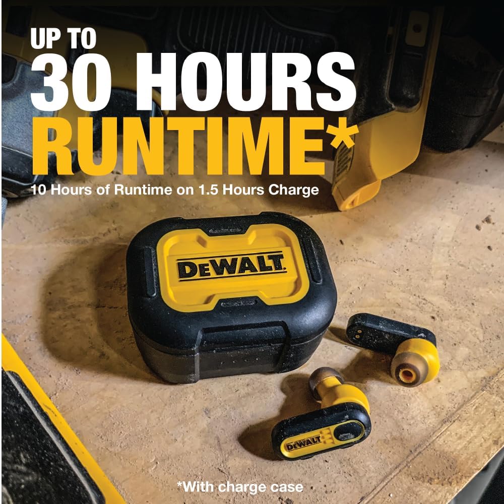 DEWALT Bluetooth Earbuds 30Hr Battery Wireless Jobsite Headphones 3 DEWALT Bluetooth Earbuds 30Hr Battery Wireless Jobsite Headphones - Image 3