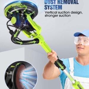 Drywall Sander 7.2A Electric with Vacuum LED Light 6 Speed 900-1800RPM