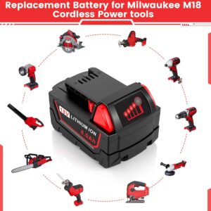 18V 8.0Ah Milwaukee M18 Battery Replacement 48-11-1850 Compatible