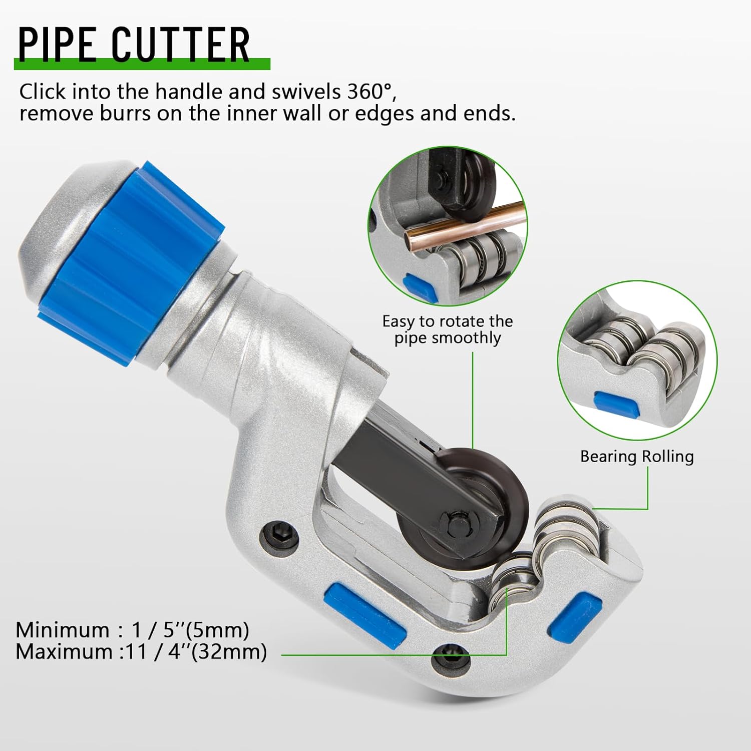 HVAC Flaring Tool Kit 5-in-1 with Pipe Cutter for Copper Brass 5 HVAC Flaring Tool Kit 5-in-1 with Pipe Cutter for Copper Brass - Image 5
