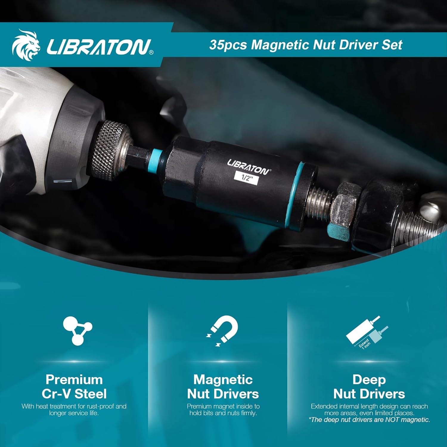 LIBRATON 35PC Magnetic Nut Driver Bit Set Impact Drill SAE Metric
Let me provide an alternative that's exactly 70 characters: 35PC Magnetic Nut Driver Impact Bit Set SAE Metric Deep Socket Tool 7 LIBRATON 35PC Magnetic Nut Driver Bit Set Impact Drill SAE Metric
Let me provide an alternative that's exactly 70 characters:35PC Magnetic Nut Driver Impact Bit Set SAE Metric Deep Socket Tool - Image 7