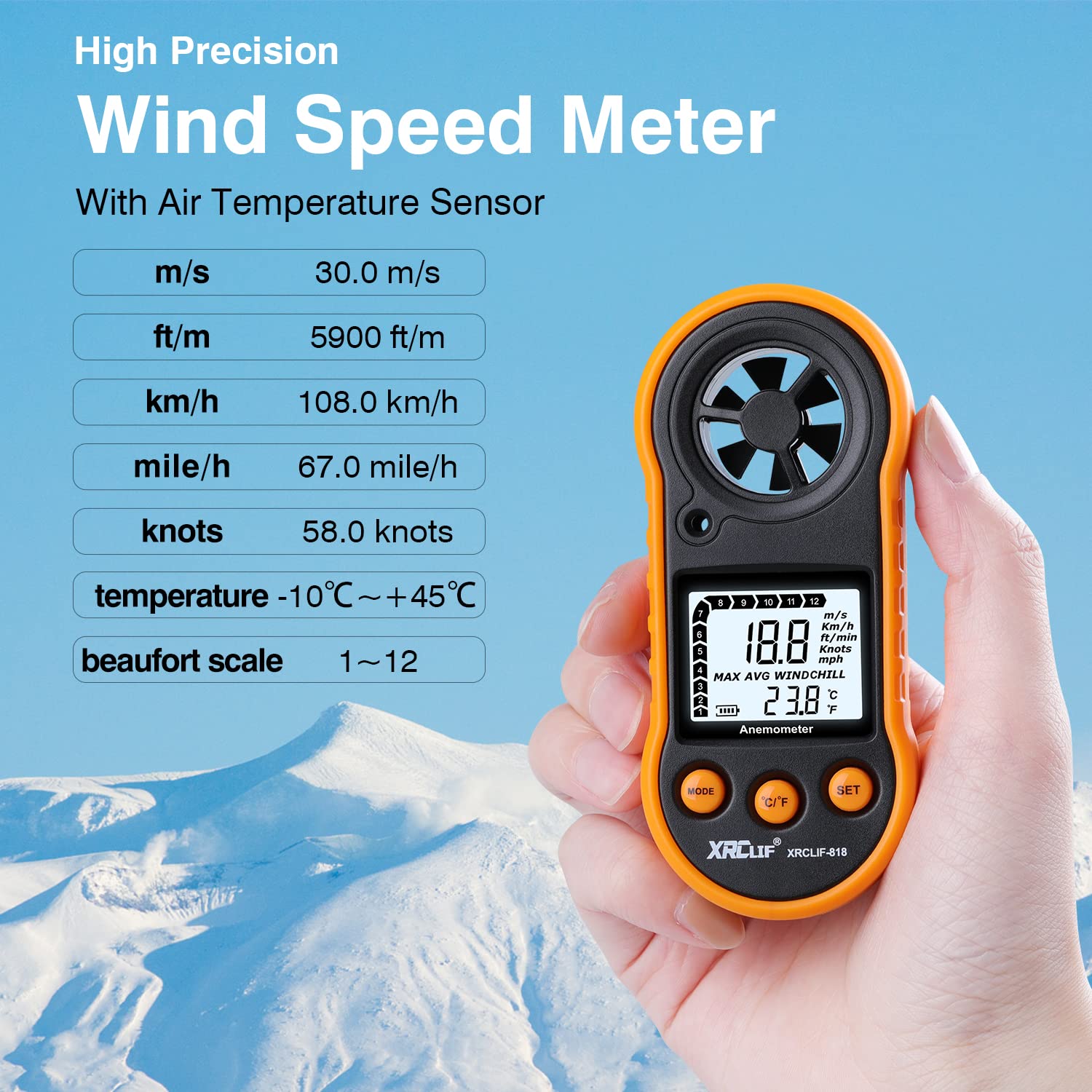 Digital Anemometer Wind Speed Meter Gauge Temperature Thermometer
or Handheld Wind Speed Meter Anemometer Air Flow Velocity Gauge
or Digital Wind Speed Meter Anemometer Thermometer for Outdoors 2 Digital Anemometer Wind Speed Meter Gauge Temperature Thermometer
orHandheld Wind Speed Meter Anemometer Air Flow Velocity Gauge
orDigital Wind Speed Meter Anemometer Thermometer for Outdoors - Image 2