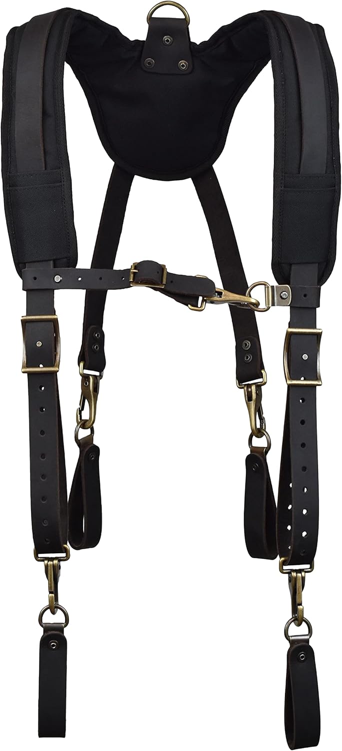 OX Tools Oil Tanned Leather Carpenter Tool Belt with Suspenders 9 OX Tools Oil Tanned Leather Carpenter Tool Belt with Suspenders - Image 9
