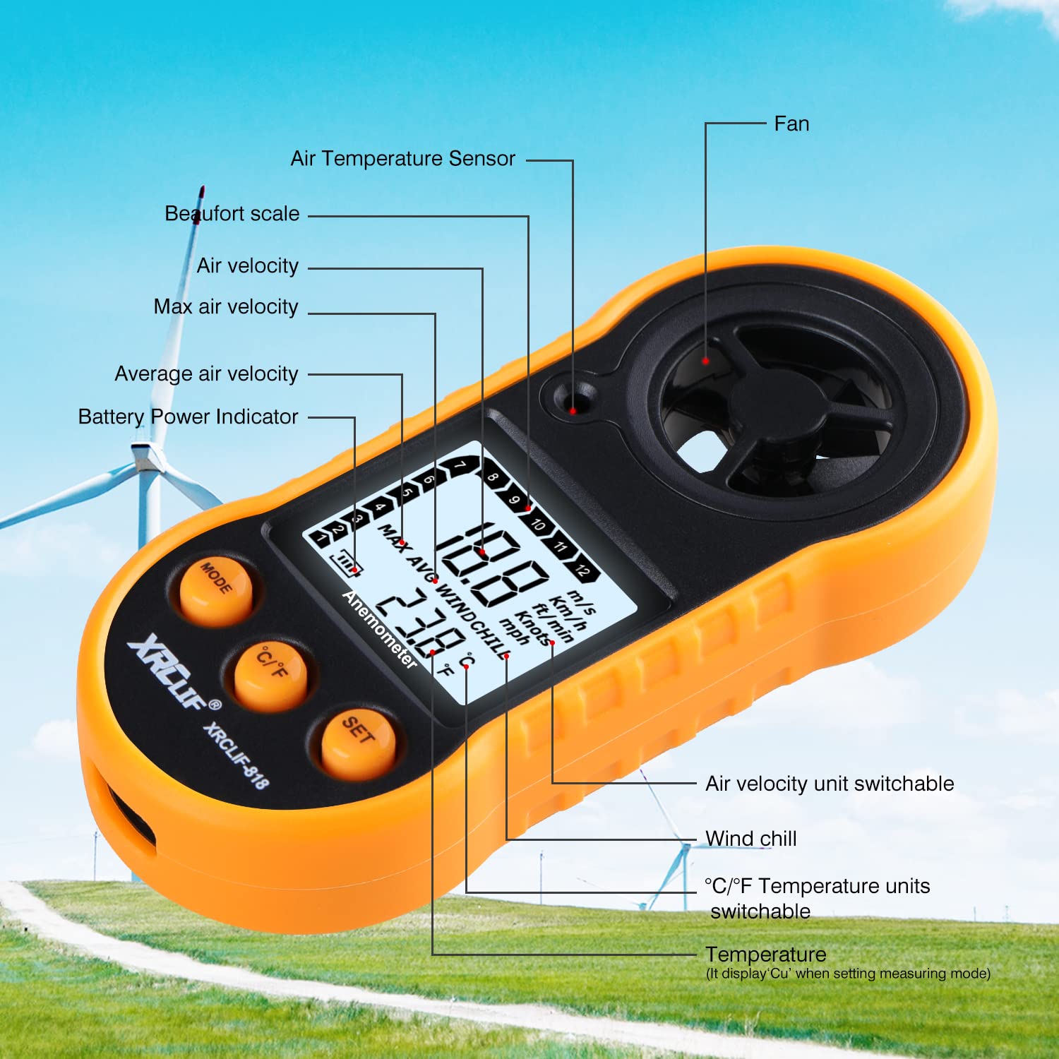 Digital Anemometer Wind Speed Meter Gauge Temperature Thermometer
or Handheld Wind Speed Meter Anemometer Air Flow Velocity Gauge
or Digital Wind Speed Meter Anemometer Thermometer for Outdoors 3 Digital Anemometer Wind Speed Meter Gauge Temperature Thermometer
orHandheld Wind Speed Meter Anemometer Air Flow Velocity Gauge
orDigital Wind Speed Meter Anemometer Thermometer for Outdoors - Image 3