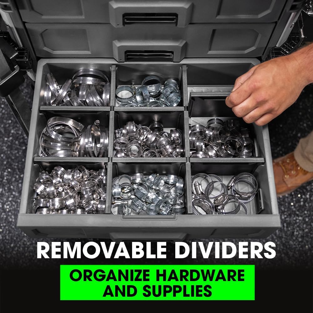 FLEX 3-Drawer Modular Tool Box Storage System Grey Black FS1105 5 FLEX 3-Drawer Modular Tool Box Storage System Grey Black FS1105 - Image 5