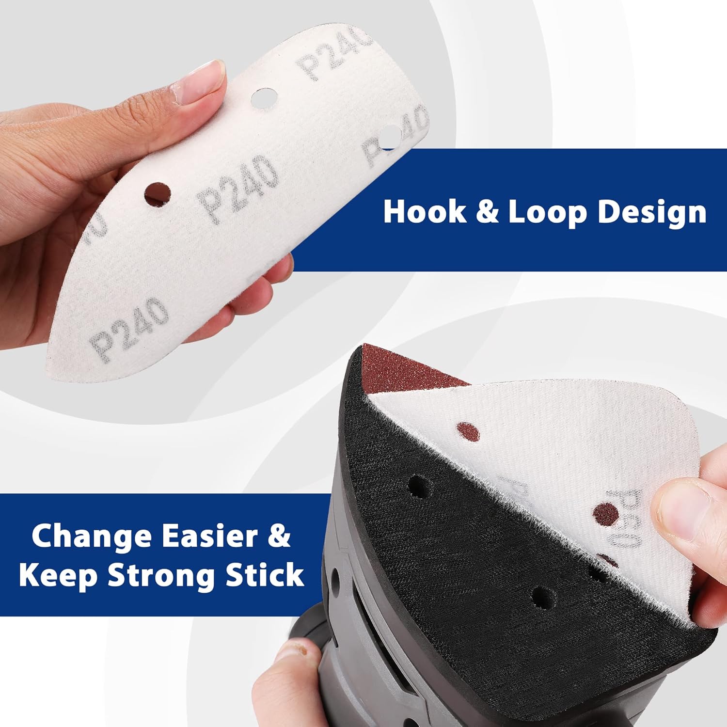 WORKPRO 150PC Mouse Sander Pads 5-Hole 40-240 Grit Wood Sheets 4 WORKPRO 150PC Mouse Sander Pads 5-Hole 40-240 Grit Wood Sheets - Image 4