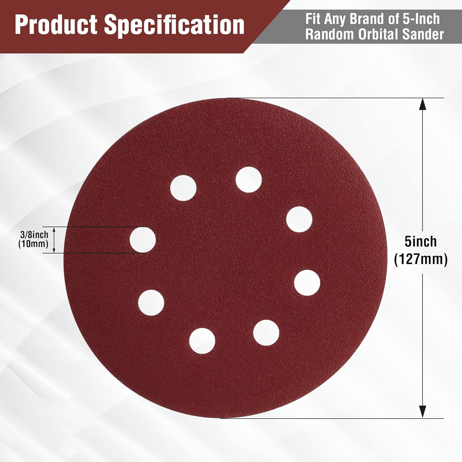 WORKPRO 150pc 5in Sanding Discs 8-Hole 60-600 Grit Orbital Sander 3 WORKPRO 150pc 5in Sanding Discs 8-Hole 60-600 Grit Orbital Sander - Image 3