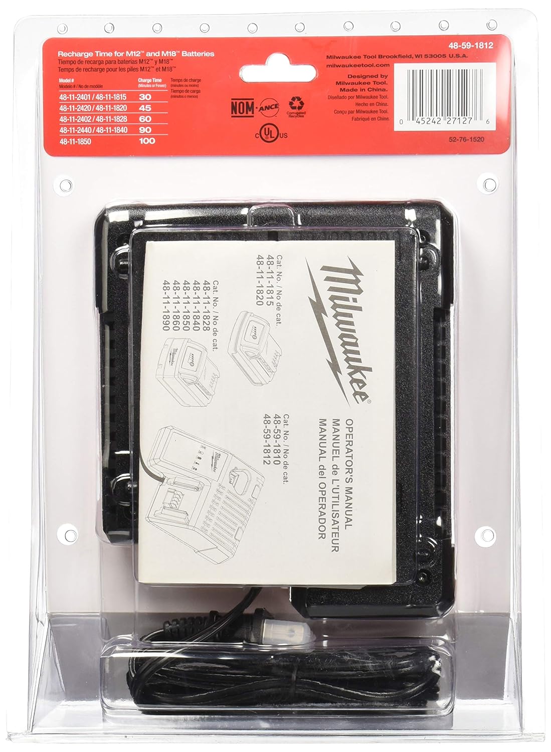 Milwaukee M12 M18 Dual Voltage Battery Charger 12V 18V Lithium 2 Milwaukee M12 M18 Dual Voltage Battery Charger 12V 18V Lithium - Image 2