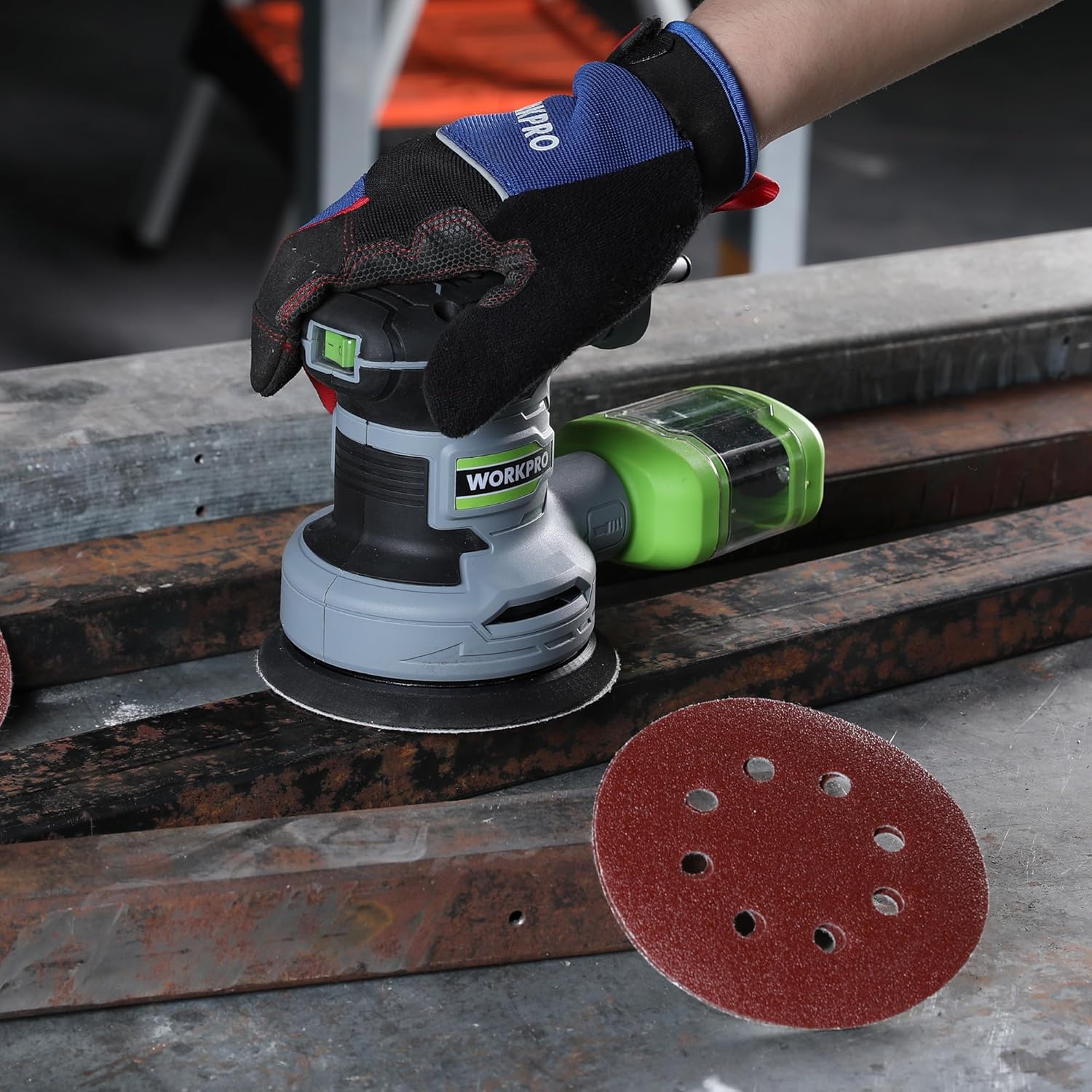 WORKPRO 150pc 5in Sanding Discs 8-Hole 60-600 Grit Orbital Sander 8 WORKPRO 150pc 5in Sanding Discs 8-Hole 60-600 Grit Orbital Sander - Image 8
