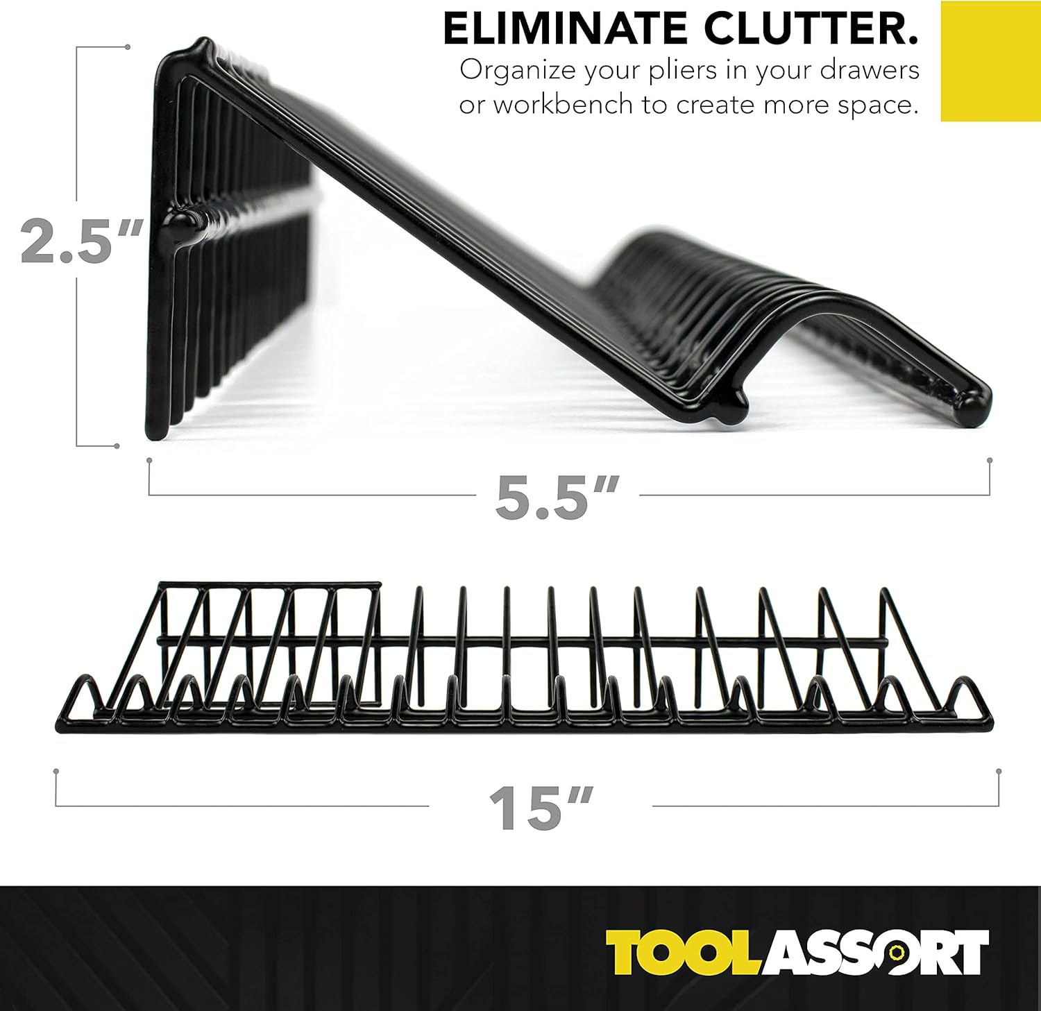 Plier Organizer Rack 2-Pack Tool Box Storage Holder Space Saver 5 Plier Organizer Rack 2-Pack Tool Box Storage Holder Space Saver - Image 5