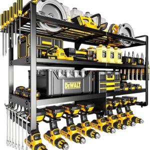 Heavy Duty 4-Tier Tool Rack Wall Mount 400lb Metal Organizer