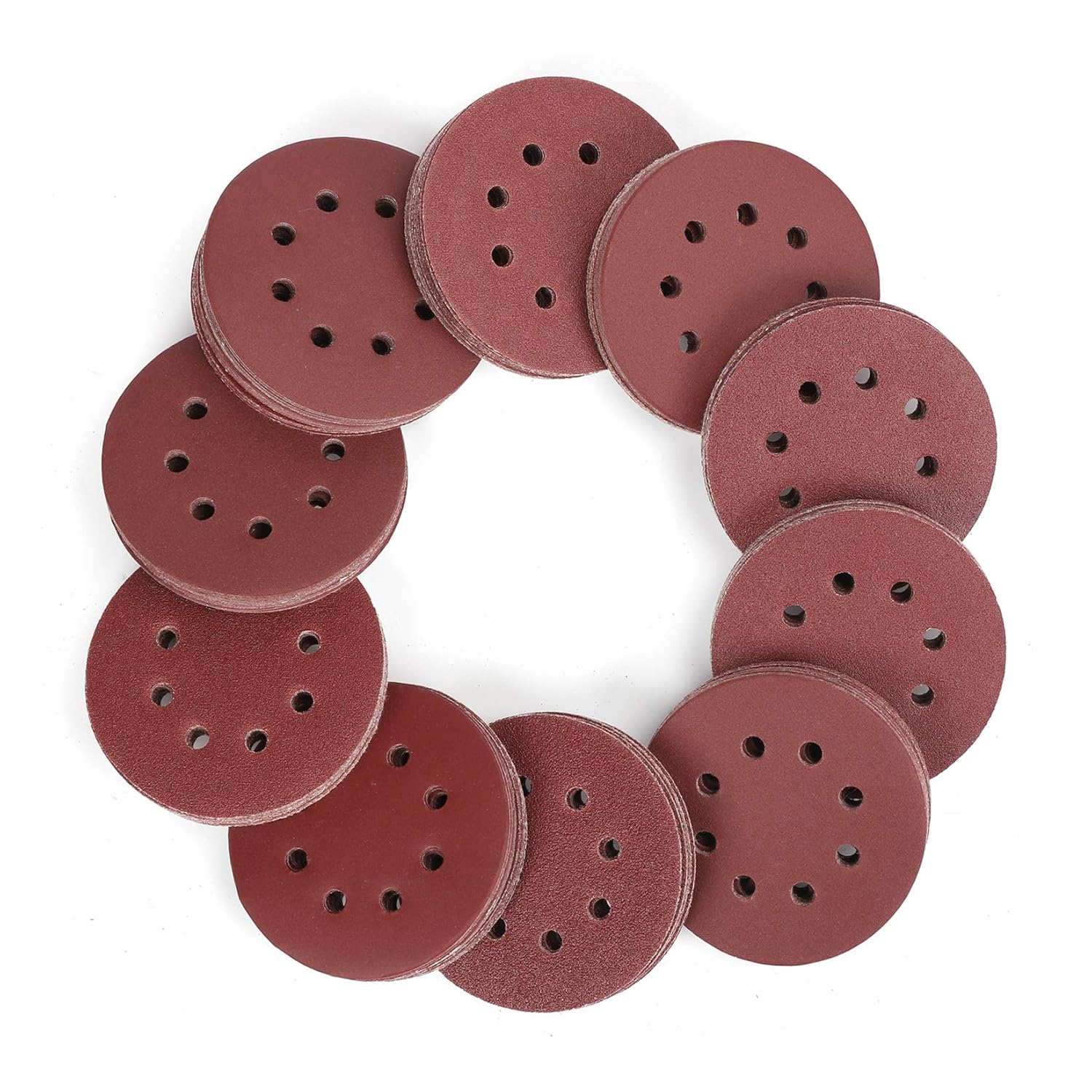 WORKPRO 150pc 5in Sanding Discs 8-Hole 60-600 Grit Orbital Sander 1 sander tool paper