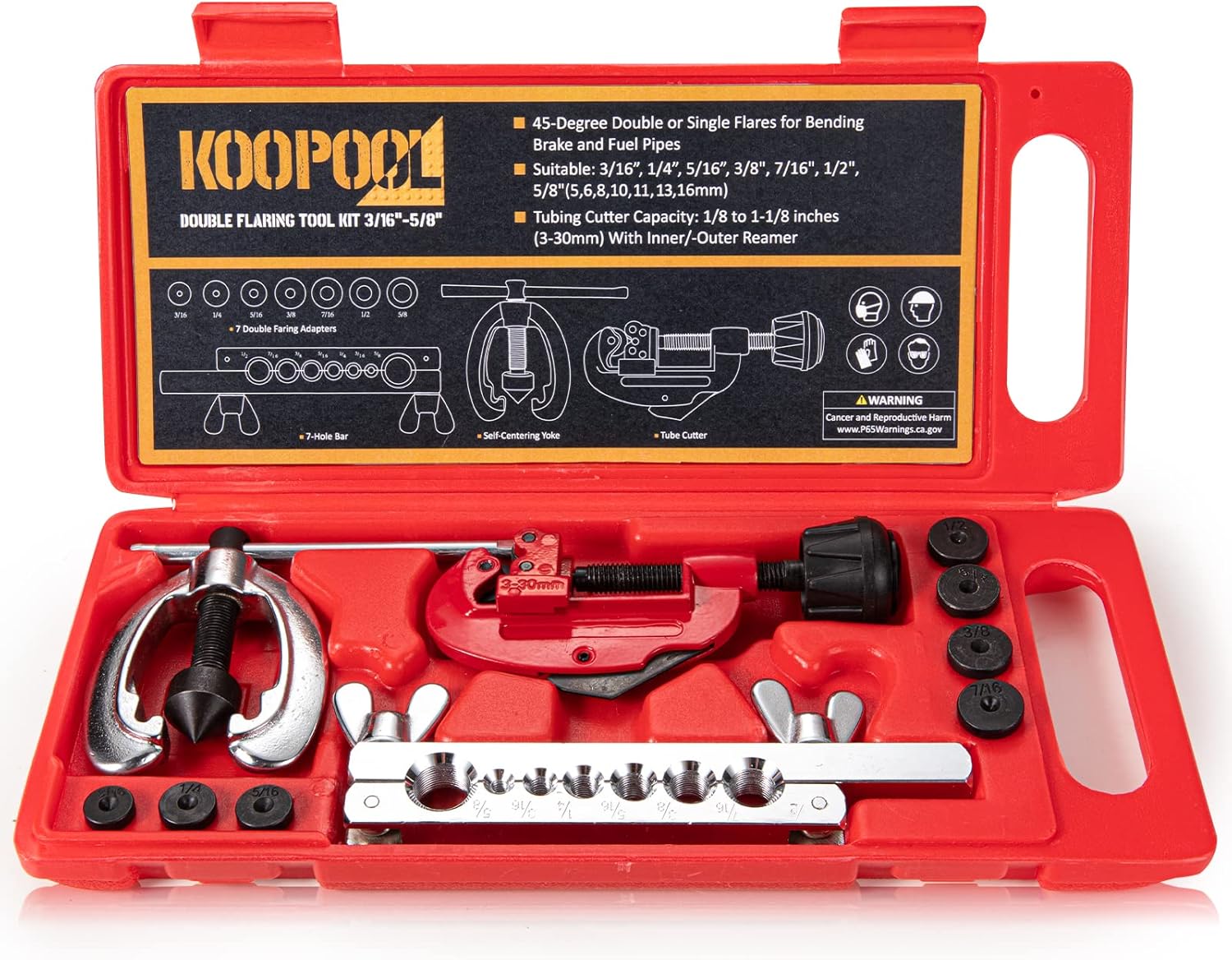 Double Flaring Tool Kit with Tube Cutter for Brake Lines HVAC Pipes 1 hvac tools flare