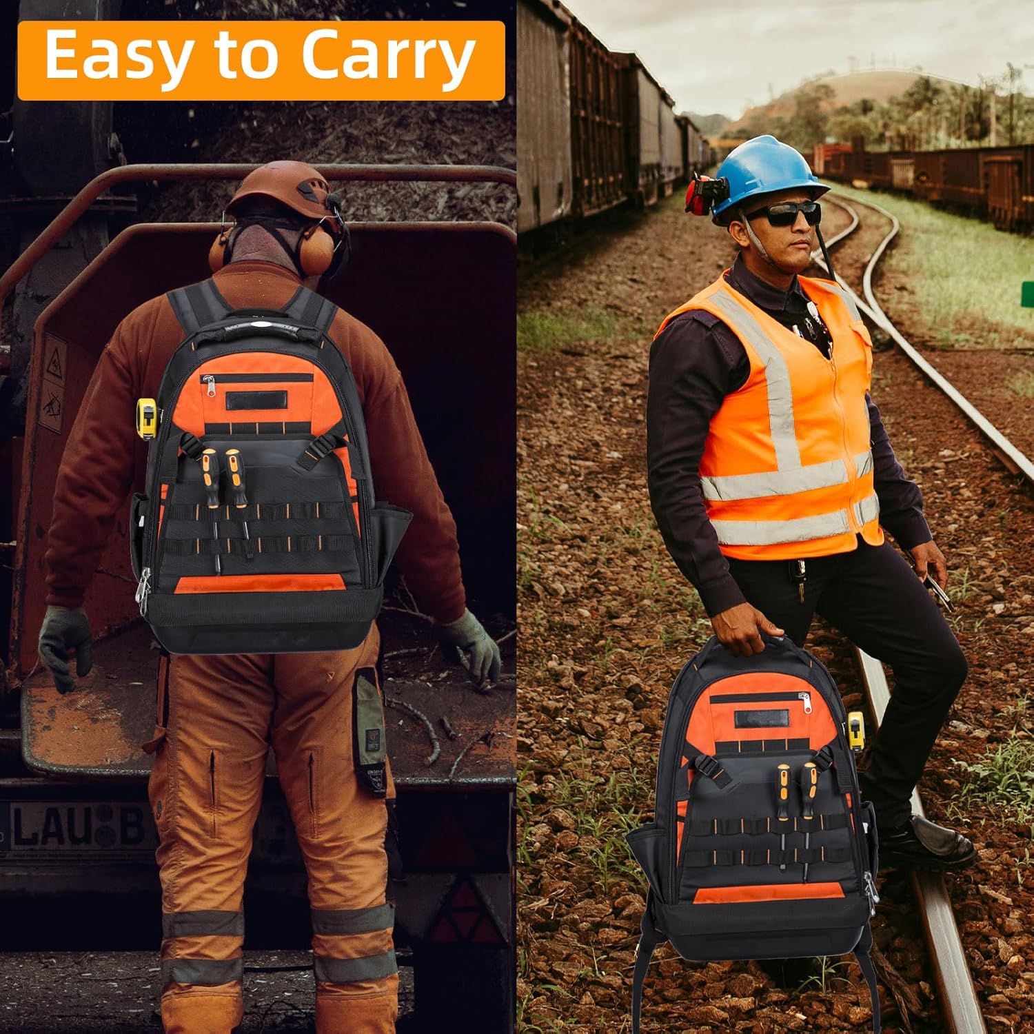 Heavy Duty Tool Backpack for Electrician HVAC Construction Men 6 Heavy Duty Tool Backpack for Electrician HVAC Construction Men - Image 6