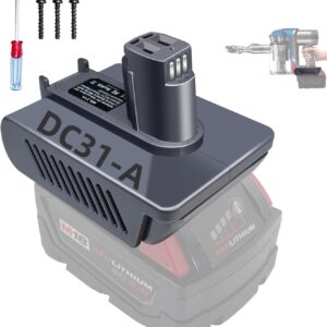 Adapter for Milwaukee for Dyson DC31 DC34 DC35 DC44 DC45 917083-01 Battery Handheld Vacuum Cleaner Battery(Only Fit for Type A, Not fit All Type B Model, DC44 MK2)