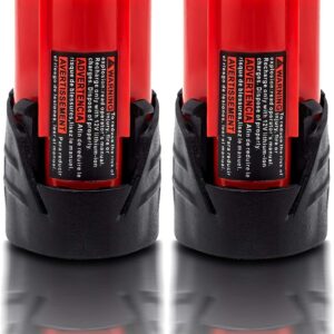 Battery Replacement for Milwaukee 12v: Batteries 4.0 ah Lithium Compatible with Milwaukee 12 Volt M12 Cordless Power Tools 2 Pack 48-11-2411 48-11-2440 48-11-2420 48-11-2401 48-11-2425