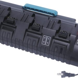 Biswaye M18 Battery 4-Port Rapid Charger Compatible with Milwaukee M18 14.4V-18V XC Lithium Battery 48-11-1862 48-11-1850 48-11-1852 48-11-1880 48-11-1812 48-11-1865, 48-59-1804