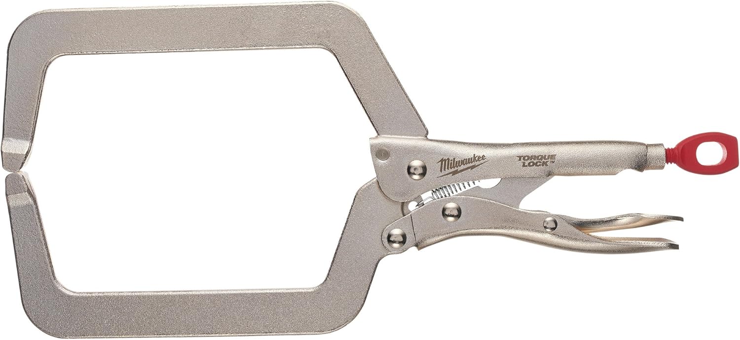 Milwaukee 9" Deep Reach Locking C-Clamp Silver 48223533 1 Milwaukee 48223533 9" Deep Reach Locking C-CLAMP - Silver