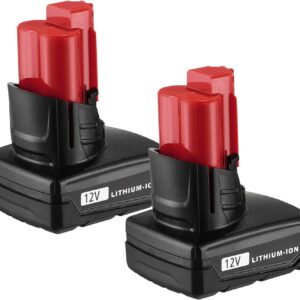 Upgraded 2Pack 12V 6.5Ah Replacement Battery Compatible with Milwaukee M 12 12V Lithium Battery 48-11-2410 48-11-2420 48-11-2411 48-11-2401 48-11-2402 Tools