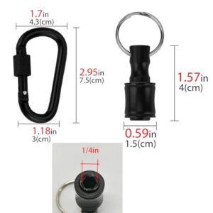 LUEXBOX 6PC 1/4″ Hex Bit Holder Keychain – Quick Change Screw Bit Extension Bar