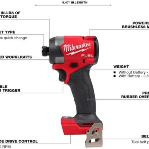 Milwaukee M18 FUEL 1/4″ Hex Impact Driver – Powerful Cordless Bare Tool