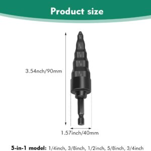 5-in-1 HVAC Copper Pipe Expander Swaging Drill Bit Set Professional Tool Kit