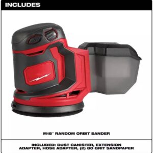 Milwaukee M18 18V Cordless Random Orbit Sander – Powerful 12,000 OPM Bare Tool