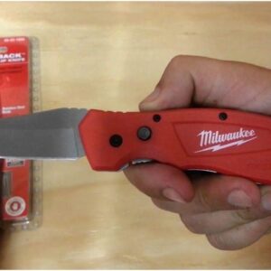 Milwaukee FASTBACK Smooth Folding Pocket Knife | Stainless Steel Drop-Point Blade EDC