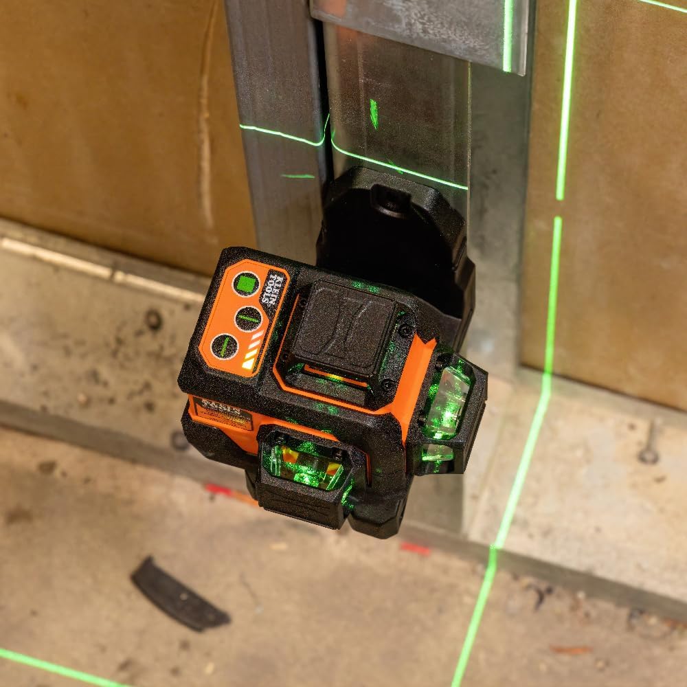 Klein Tools Green 360° Self-Leveling Laser Level, Magnetic Mount, Rechargeable 8 Klein Tools Green 360° Self-Leveling Laser Level, Magnetic Mount, Rechargeable - Image 8