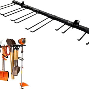 StoreYourBoard Tool Storage Rack – Heavy Duty Garage Tool Organizer Wall Mount for Garden Tools, Rakes, Shovels, Garage Hooks, Steel Gear Hanger Holds 300 lbs