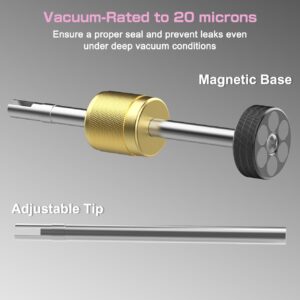 Professional HVAC Valve Core Removal Tool for R22 R410A R134a Systems, 5/16″ Connection