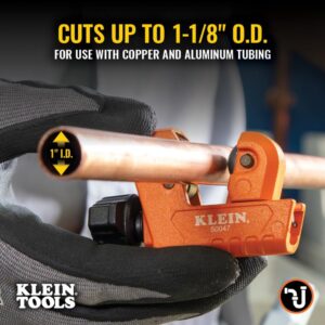 Klein Tools Mini Tubing Cutter for Copper and Aluminum with Spare Blade