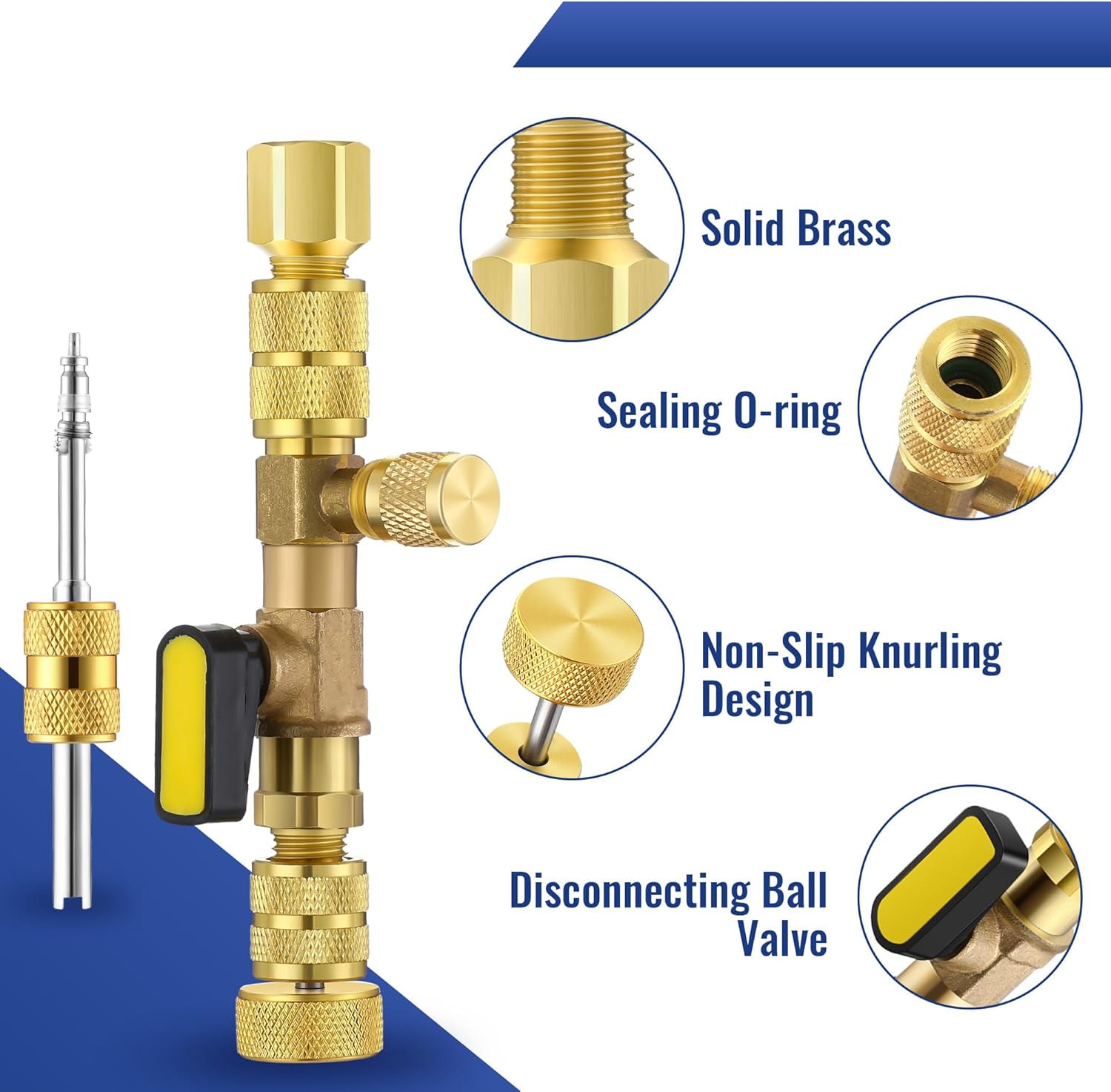 HVAC Valve Core Tool Kit with 20 Cores for R410a R32 R22 Service 4 HVAC Valve Core Tool Kit with 20 Cores for R410a R32 R22 Service - Image 4