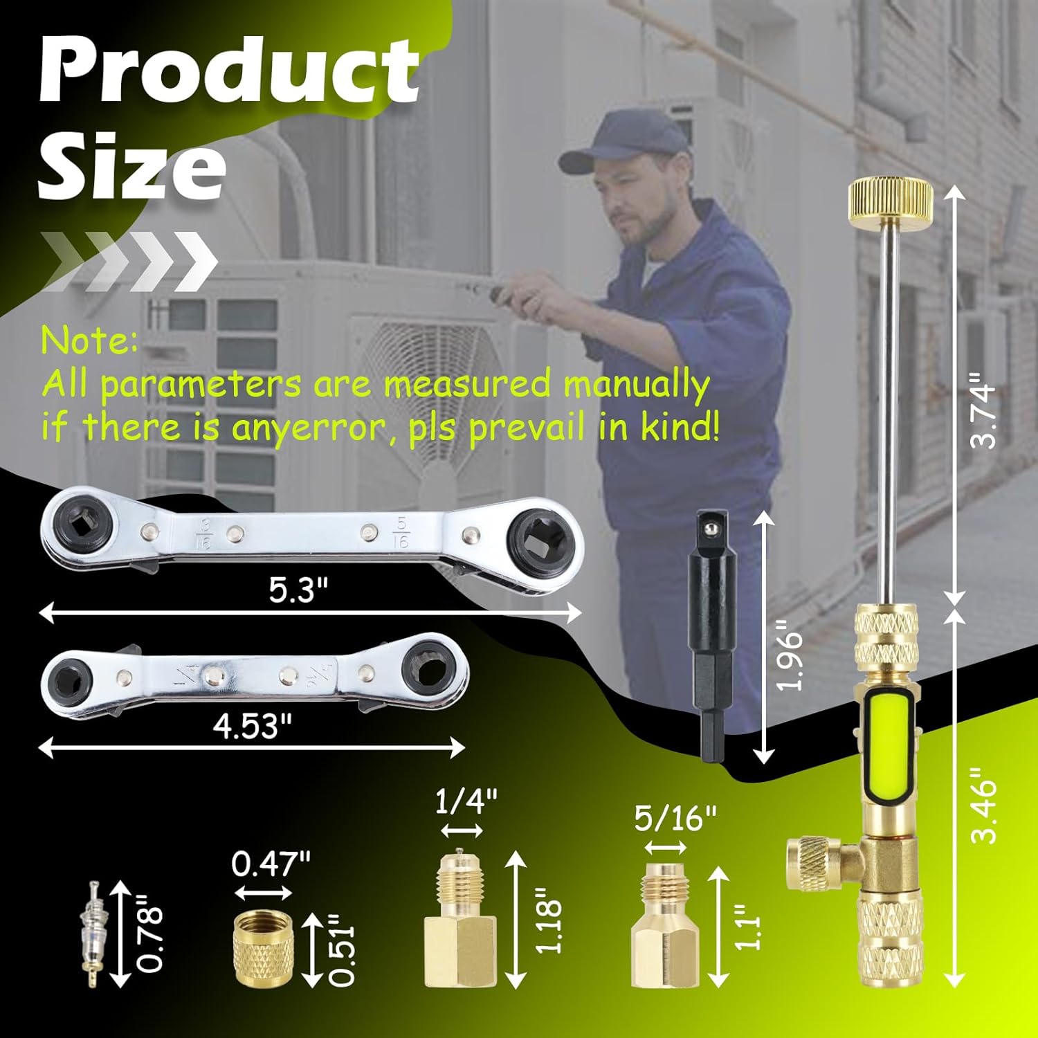 Valve Core Tool Set for HVAC Techs with Dual SAE Adapters R410 R32 3 Valve Core Tool Set for HVAC Techs with Dual SAE Adapters R410 R32 - Image 3
