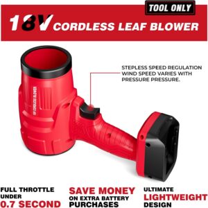 Compact Milwaukee M18 Cordless Leaf Blower | 125 MPH 430 CFM Electric Dust Remover