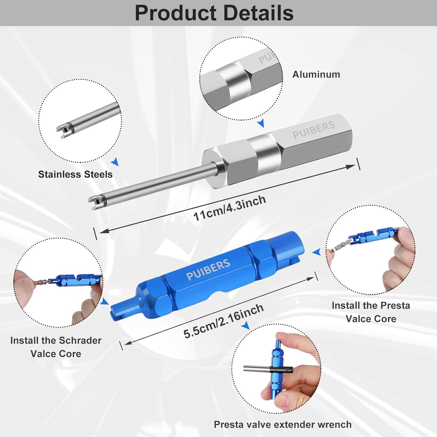 Valve Core Removal Tool Kit for Car and Bike Tire Repair Pro 3 Valve Core Removal Tool Kit for Car and Bike Tire Repair Pro - Image 3