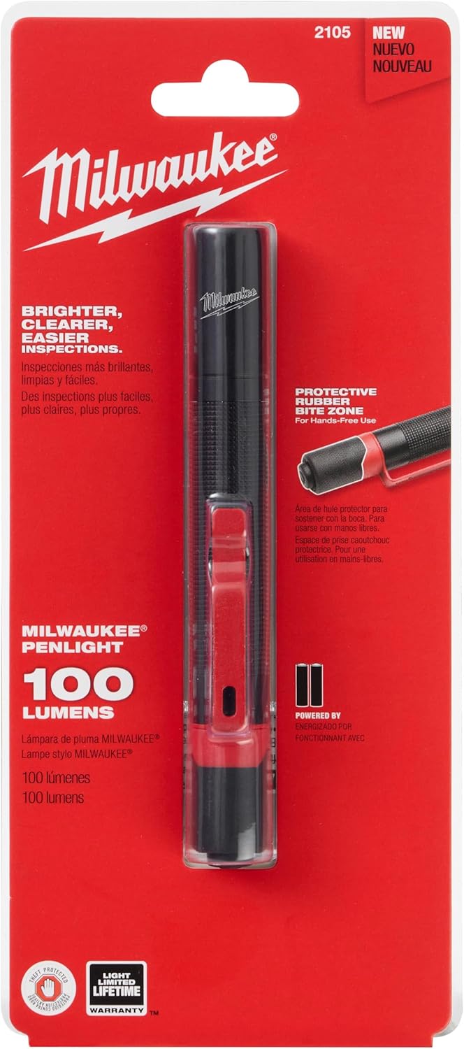 Milwaukee 2105 100-Lumen Aluminum Pen Light with Pocket Clip 2 Milwaukee 2105 100-Lumen Aluminum Pen Light with Pocket Clip - Image 2
