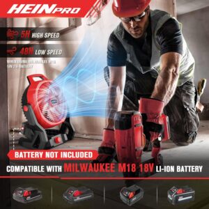 Milwaukee M18 18V Battery Fan 650 CFM Cordless Portable Quiet